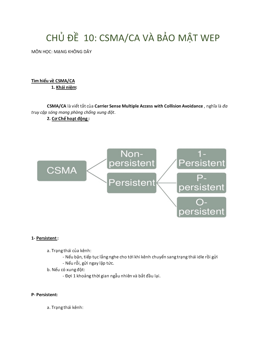 CSMA/CA và bảo mật WEP trang 1
