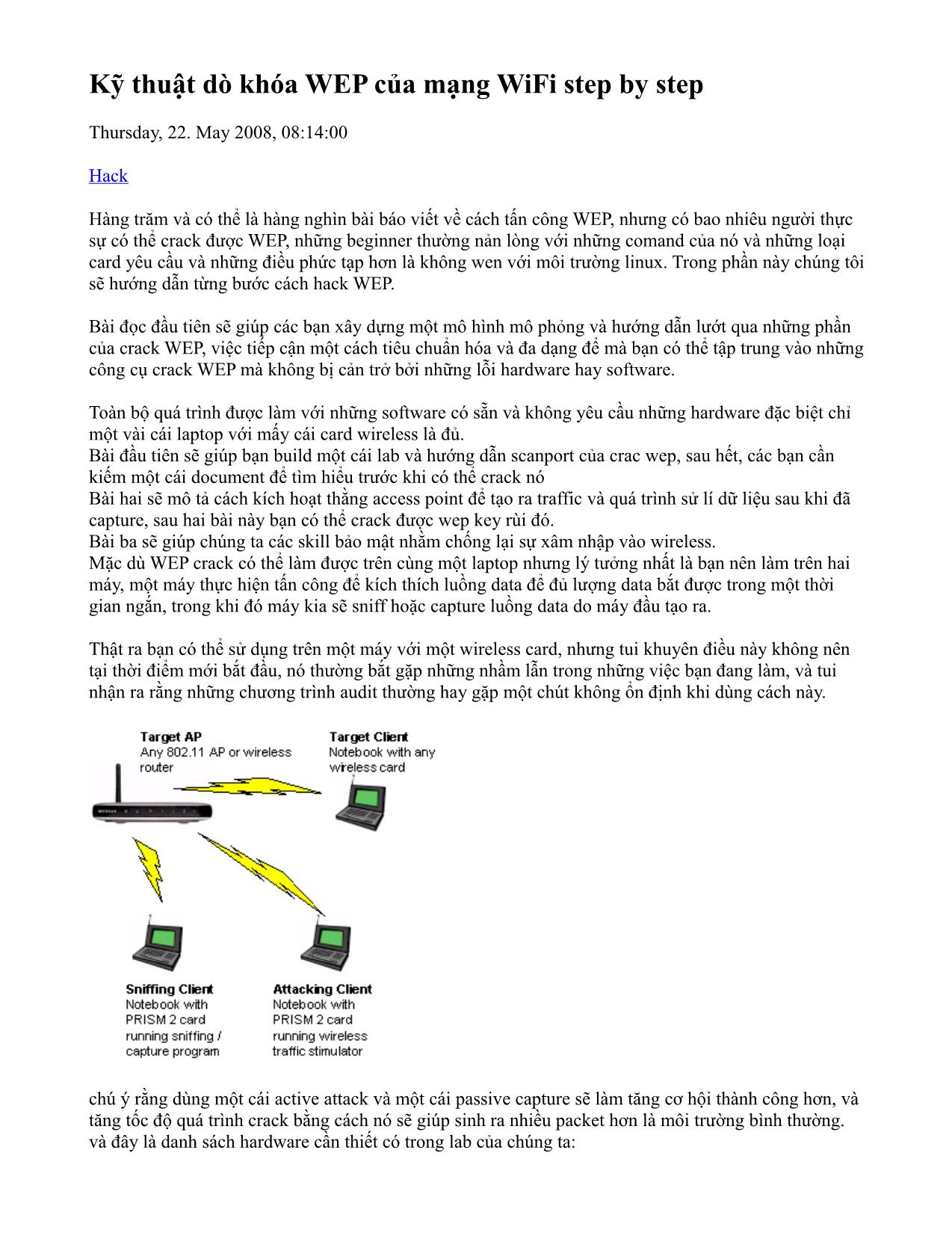 Kỹ thuật dò khóa WEP của mạng WiFi step by step trang 2