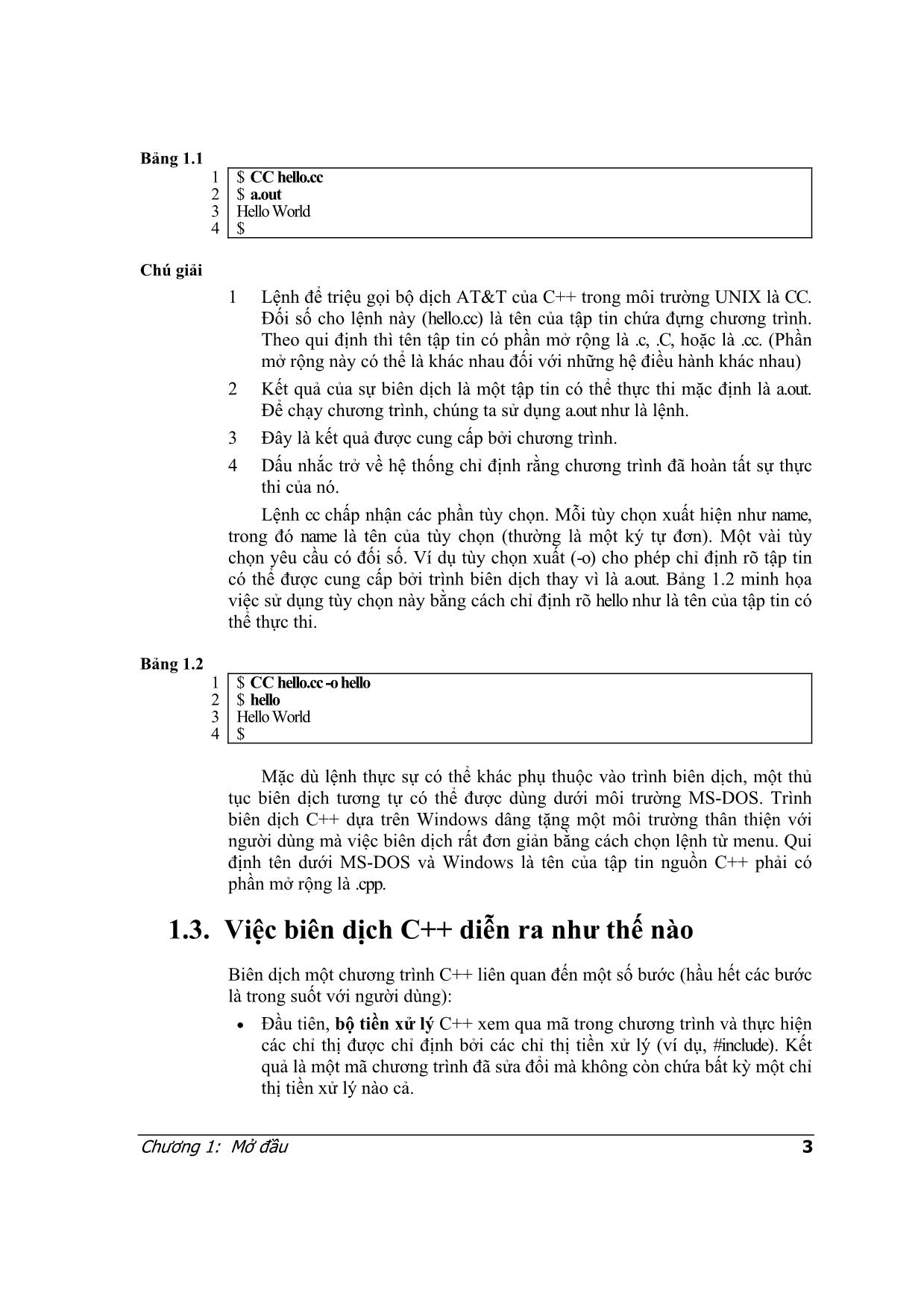 Lập trình C++ - Chương 1: Mở đầu trang 3