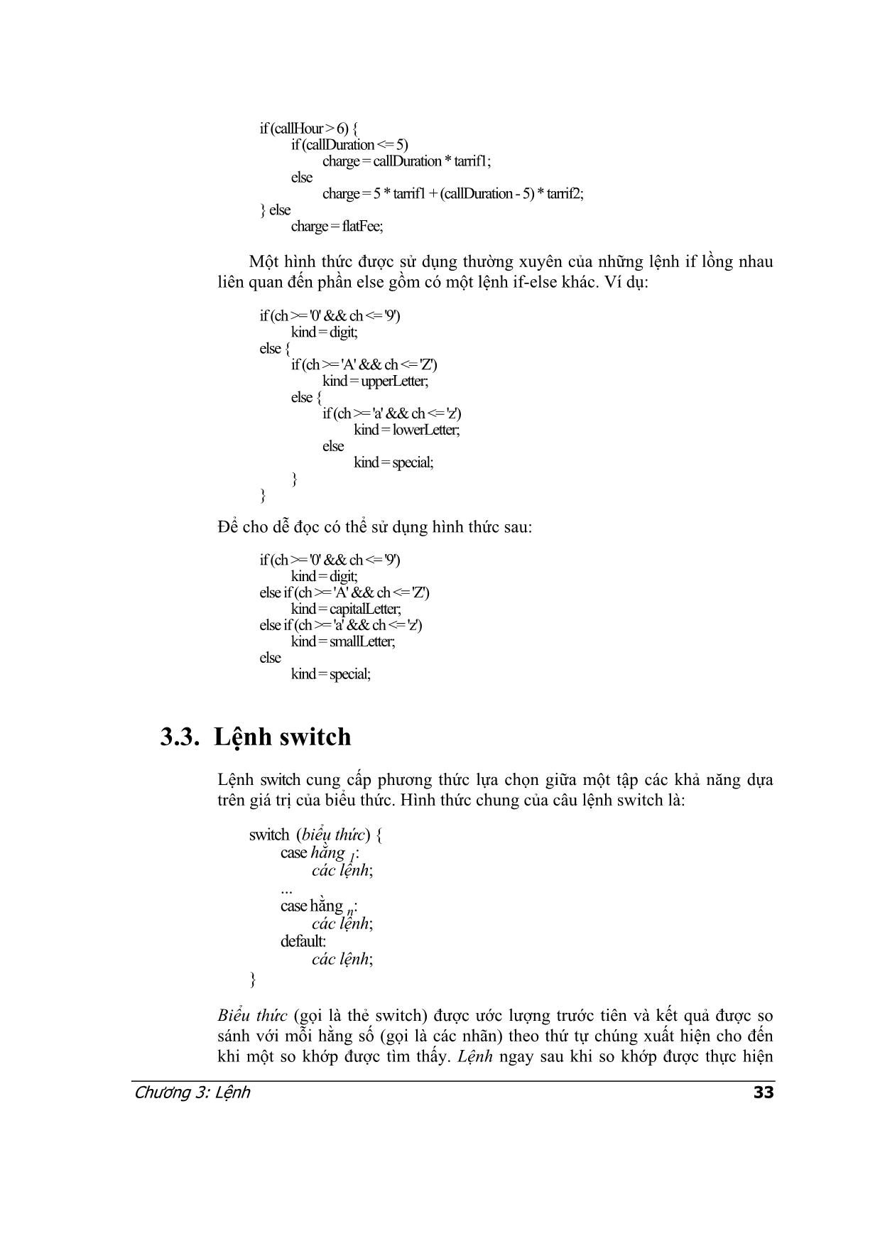 Lập trình C++ - Chương 3: Lệnh trang 4