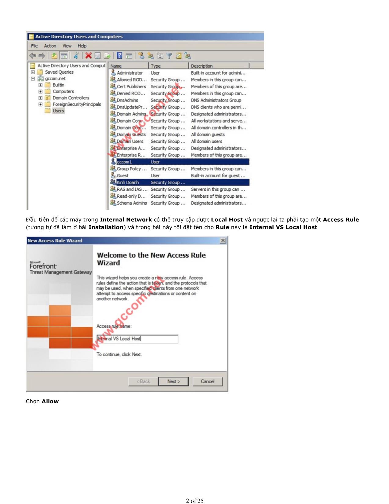 Microsoft Forefront TMG - Part 3: Access Rule trang 2