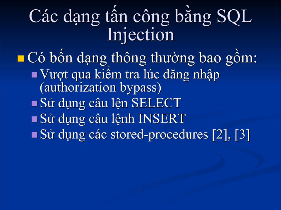 SQL INJECTION trang 3