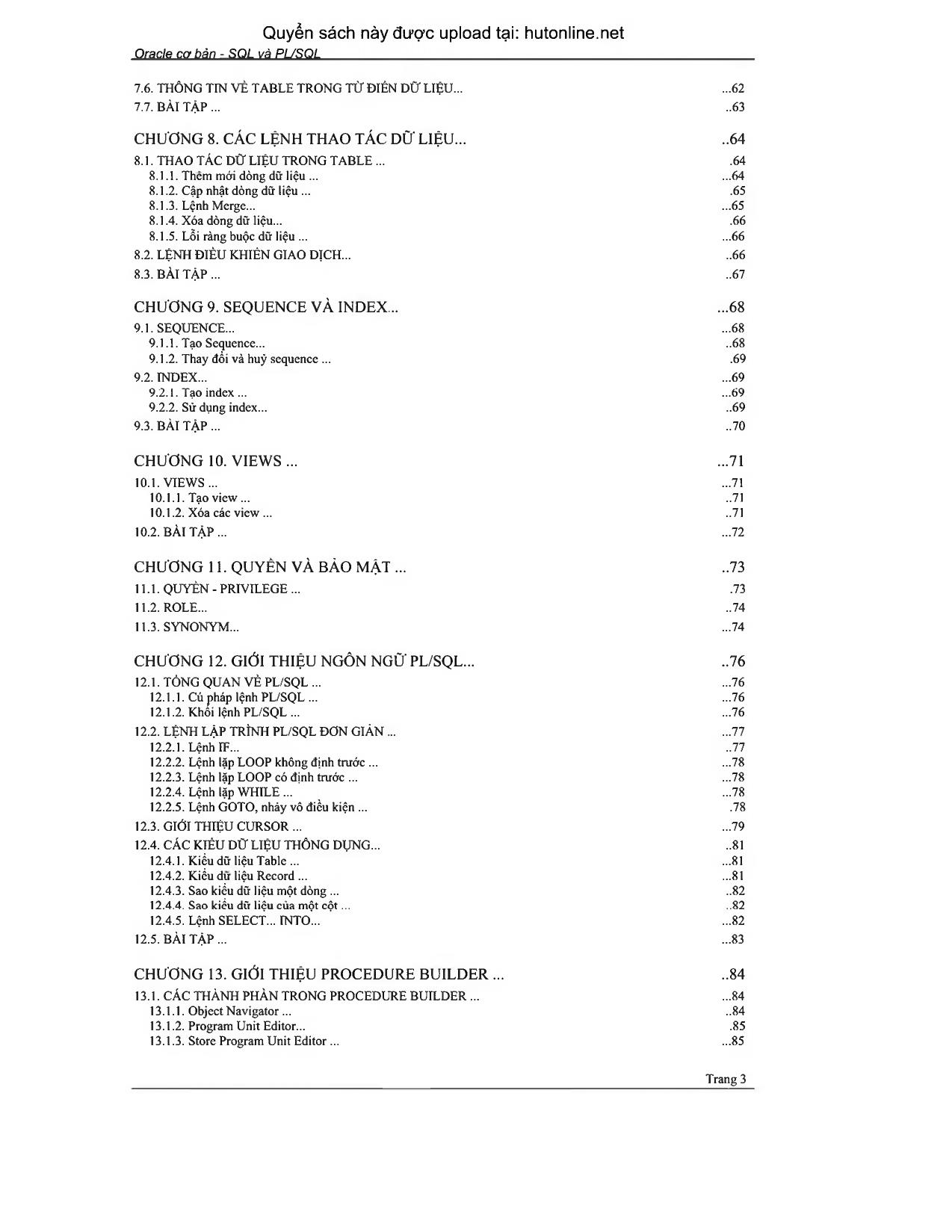 SQL và PL/SQL Cơ bản trang 5