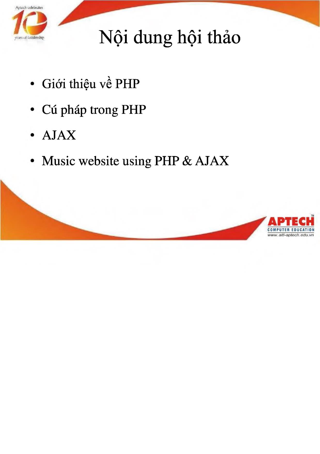 Ajax - PHP trang 2