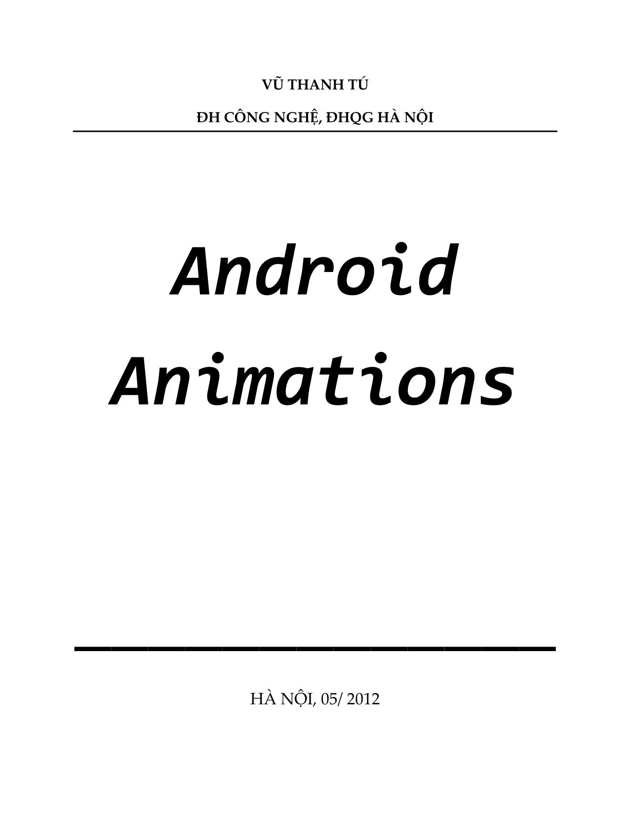 Android Animations trang 1