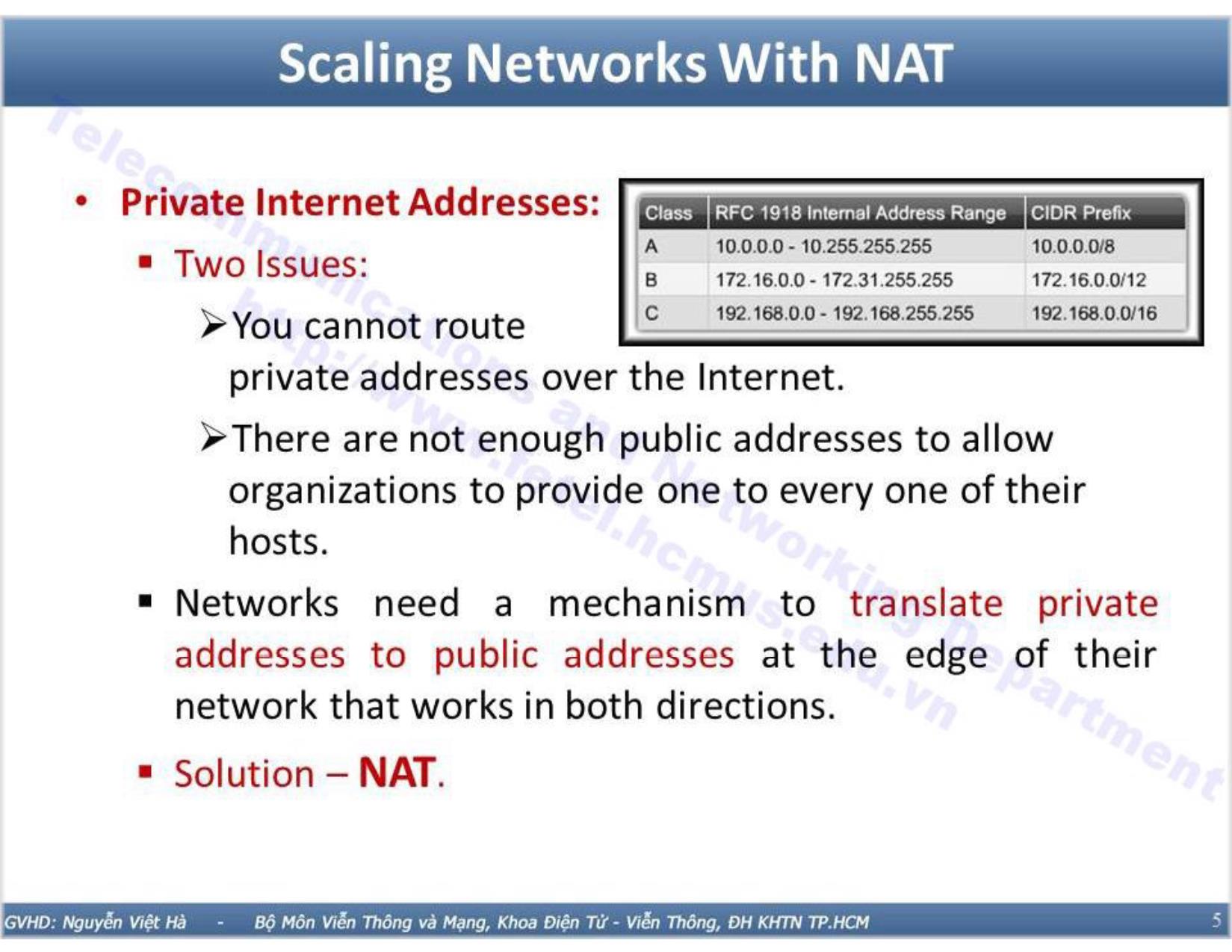 Bài giảng Công nghệ mạng - Bài 6: Dịch vụ NAT trang 5