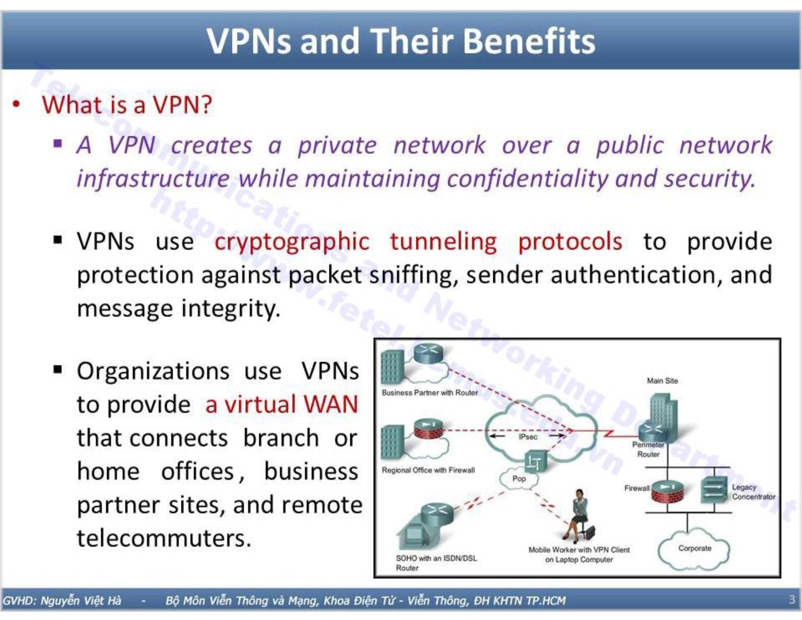 Bài giảng Công nghệ mạng - Bài 9: Dịch vụ VPN trang 3