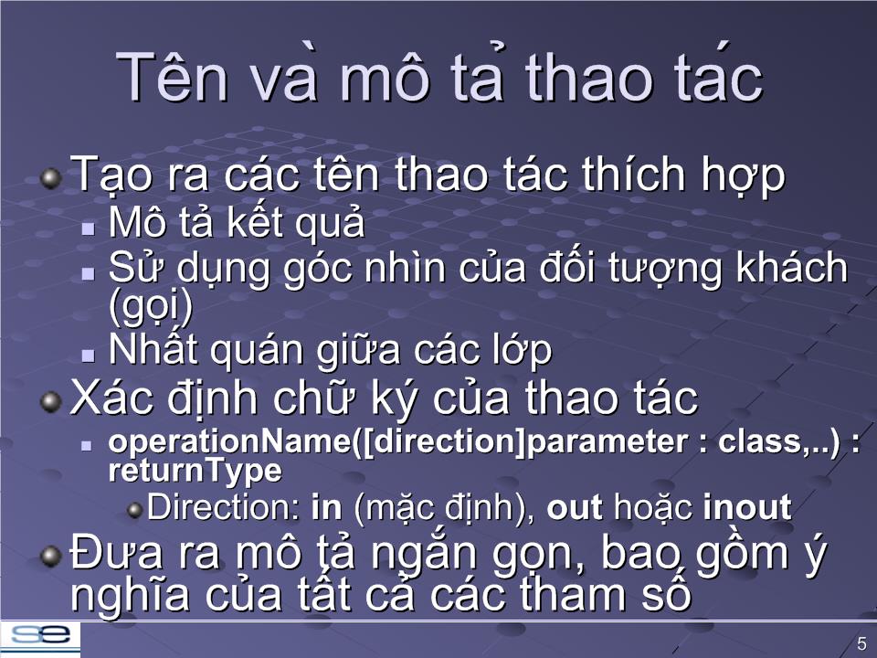 Bài giảng Công nghệ phần mềm - Bài 8: Thiết kế lớp trang 5