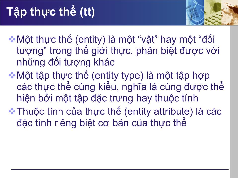 Bài giảng Hệ cơ sở dữ liệu - Chương 4: Mô hình thực thể liên kết (E-R) trang 4