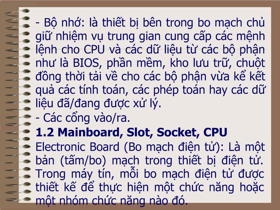 Bài giảng Lắp ráp và bảo trì máy tính trang 4