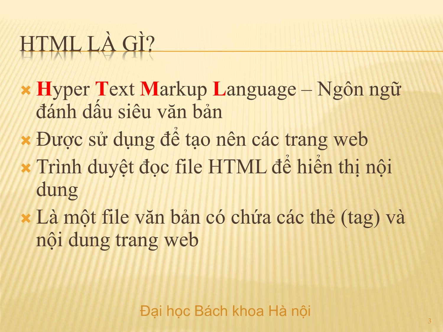 Bài giảng Ngôn ngữ HTML trang 3