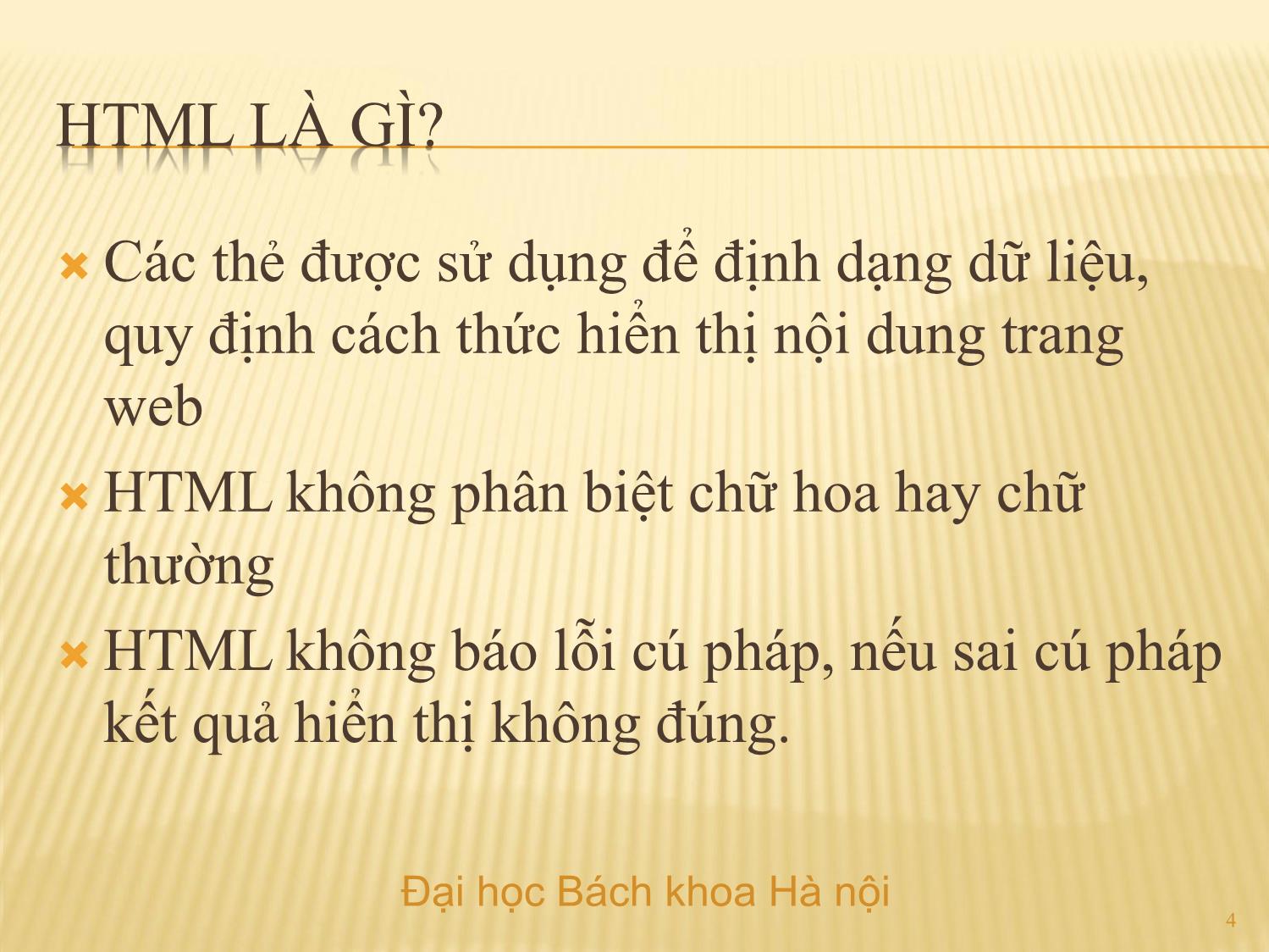 Bài giảng Ngôn ngữ HTML trang 4