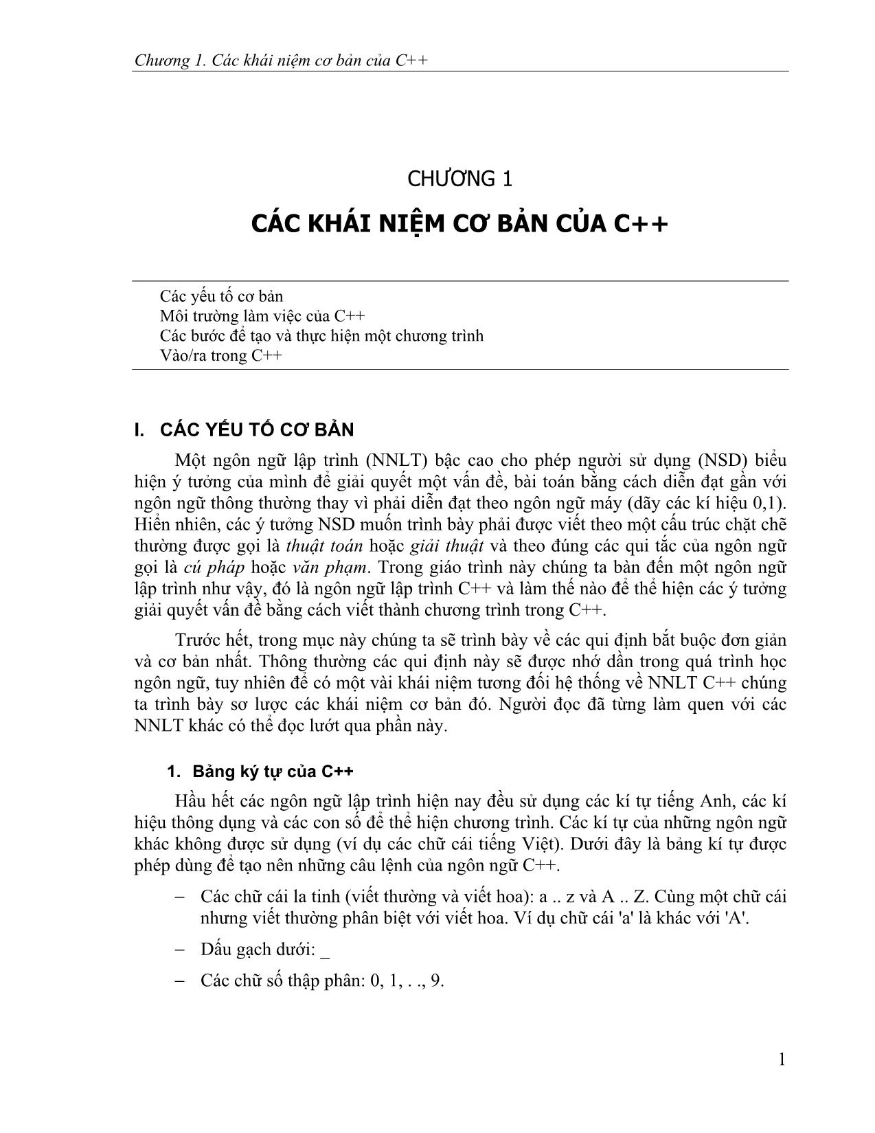 Bài giảng Ngôn ngữ lập trình C/C++ trang 3