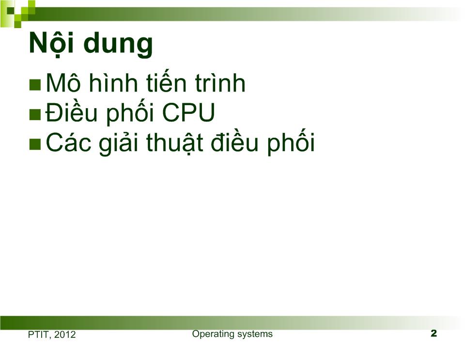 Bài giảng Quản lý tiến trình trang 2