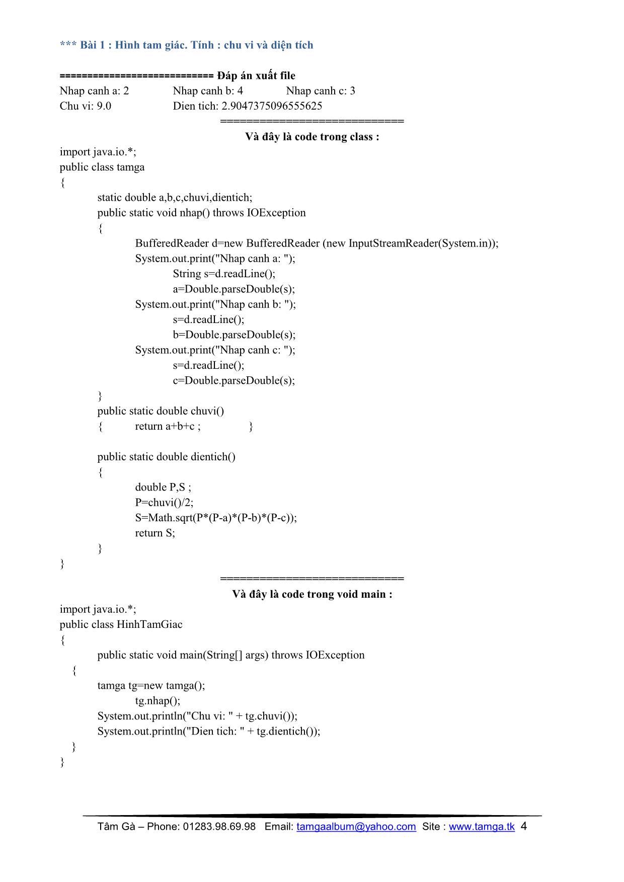 Bài tập Lập trình Java căn bản trang 5