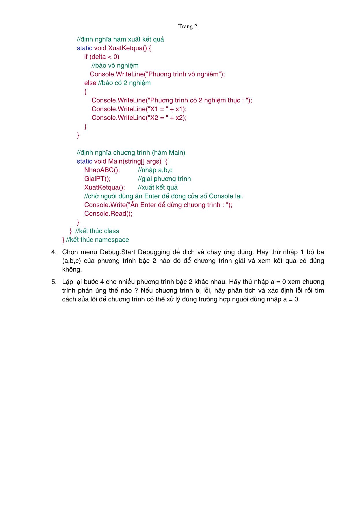 Bài tập thực hành môn Lập trình hướng đối tượng trang 2