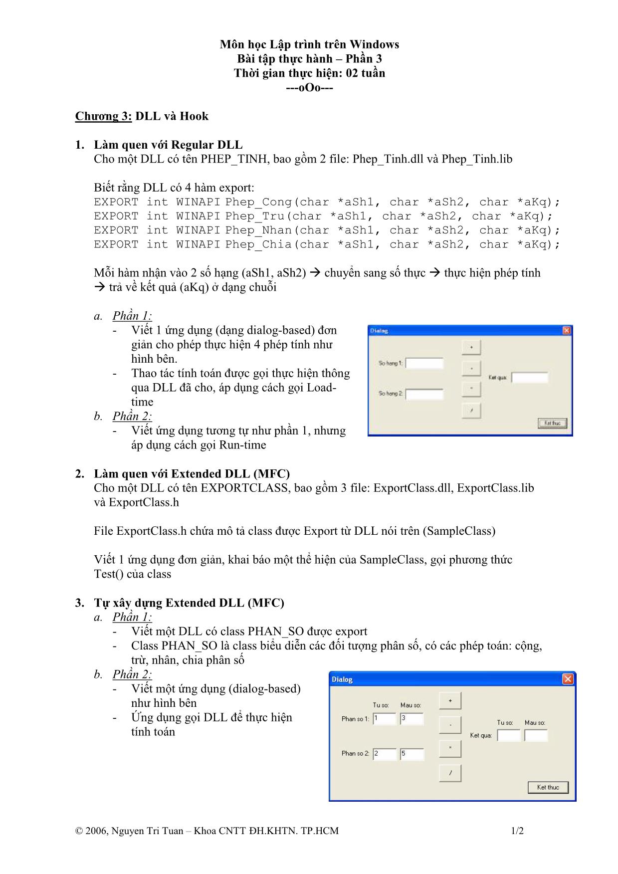 Bài tập thực hành môn Lập trình trên Windows trang 5
