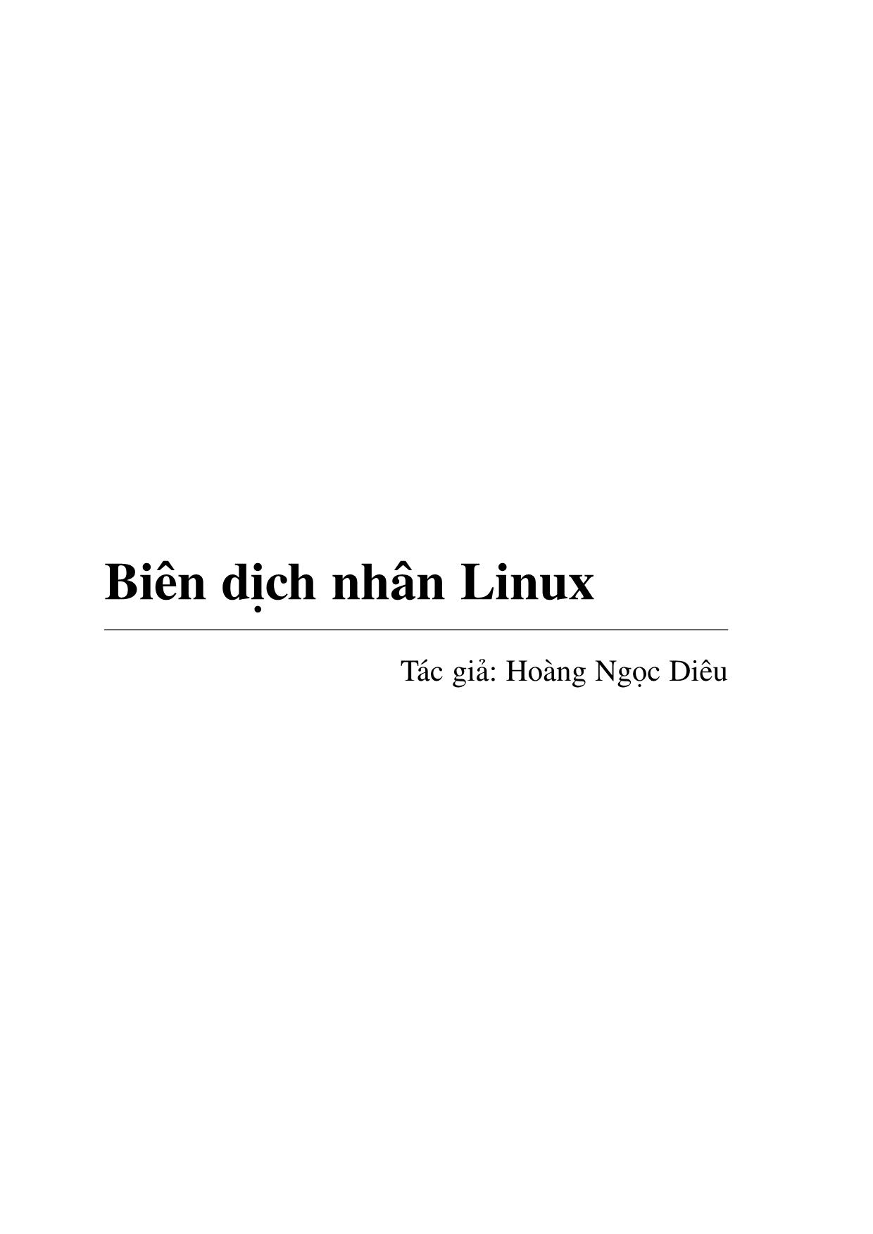 Biên dịch nhân Linux trang 2