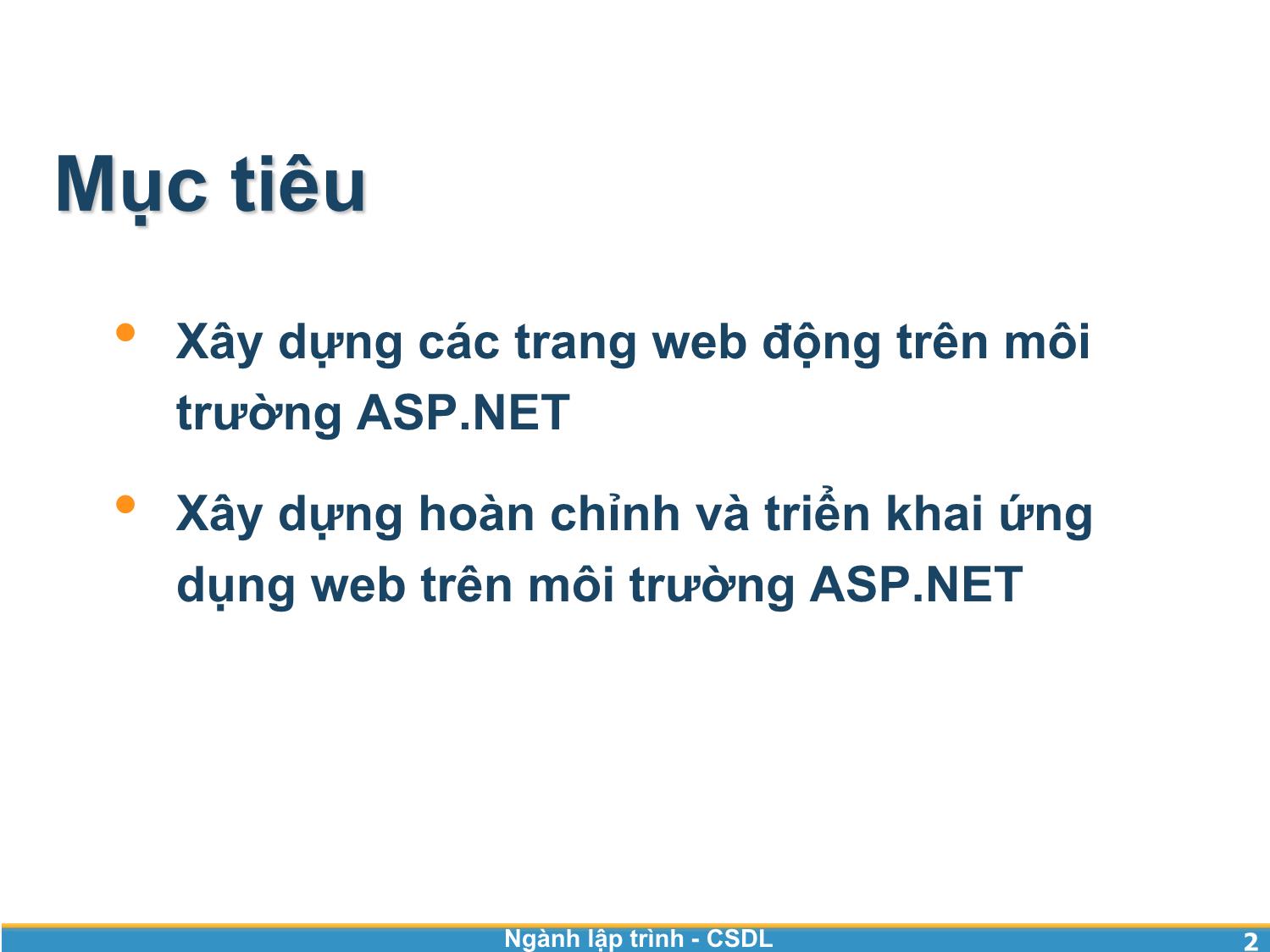 Các kỹ năng lập trình cơ sở - Lập trình web với ASP.Net trang 2