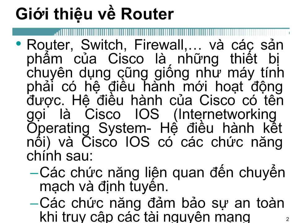 Cấu hình đơn giản cho Router trang 2