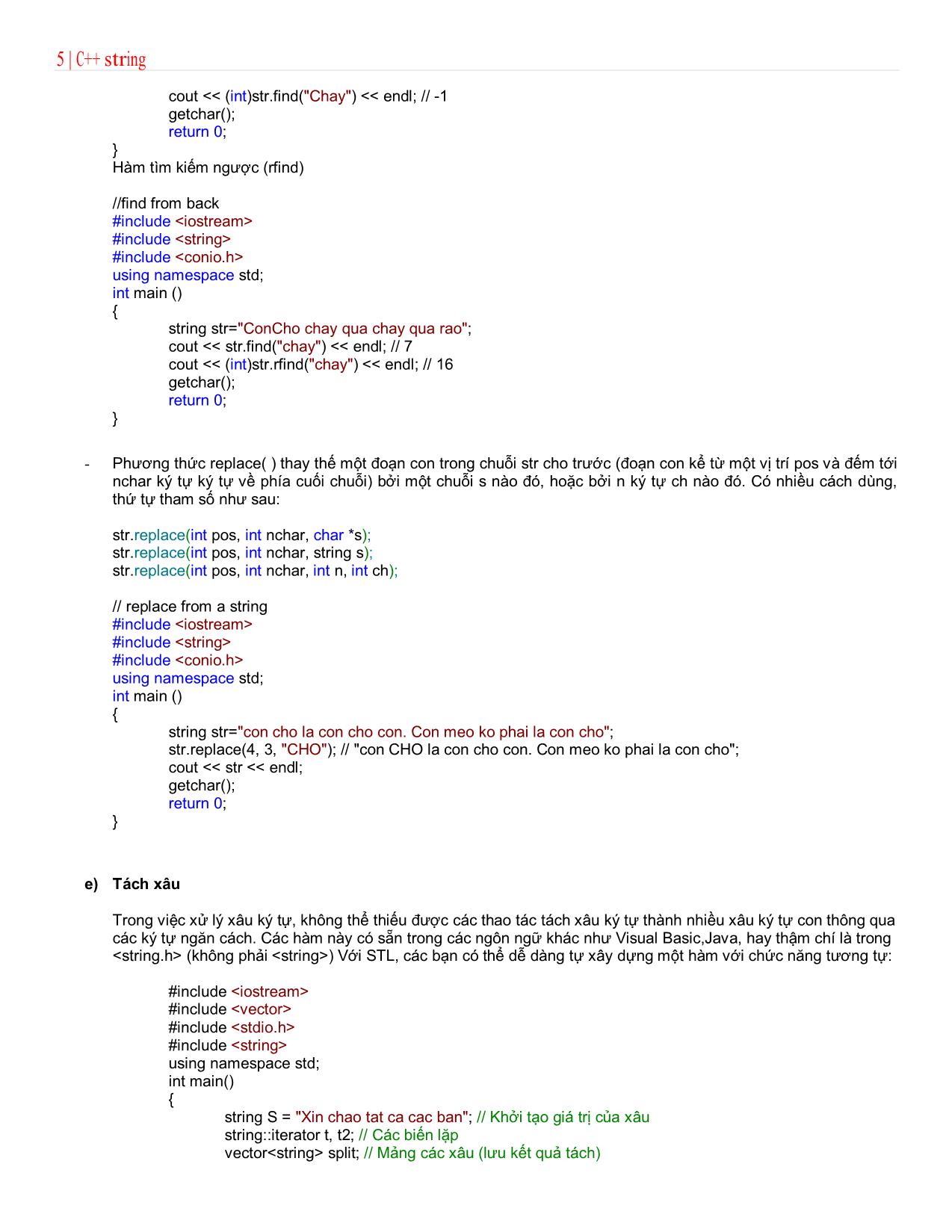 Chuỗi ký tự trong C++ trang 5