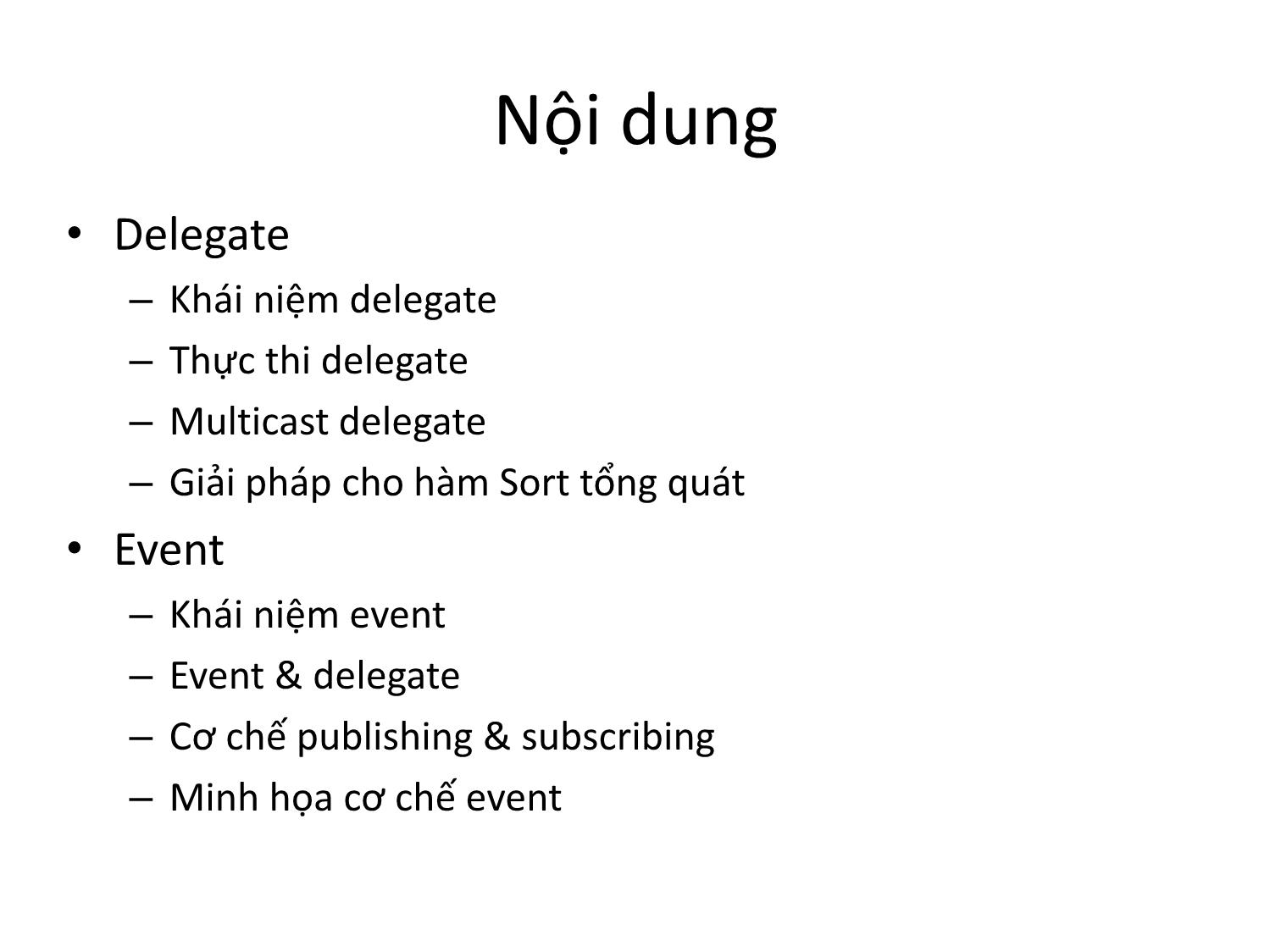Cơ chế Delegate & Event trang 2