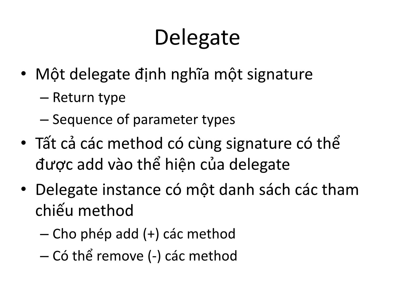 Cơ chế Delegate & Event trang 4