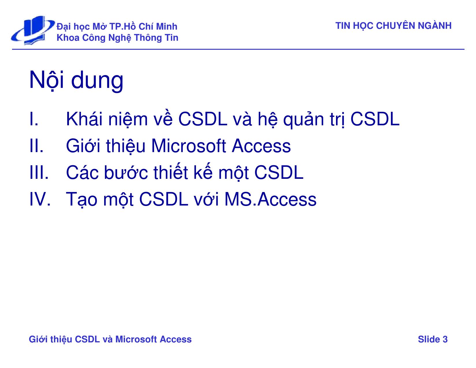 Cơ sở dữ liệu và Microsoft Access trang 3