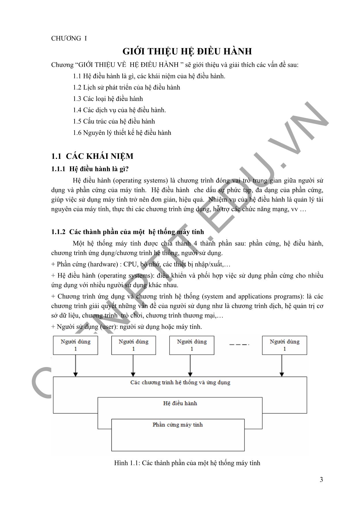 Giáo trình Hệ điều hành (Operating System) trang 3