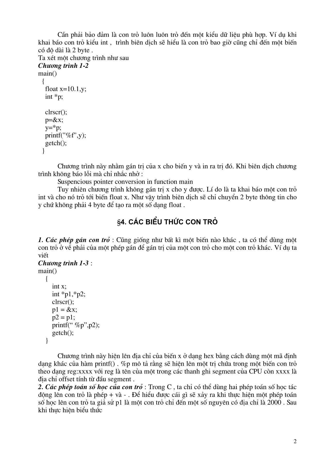 Giáo trình Lập trình C và C++ trang 2