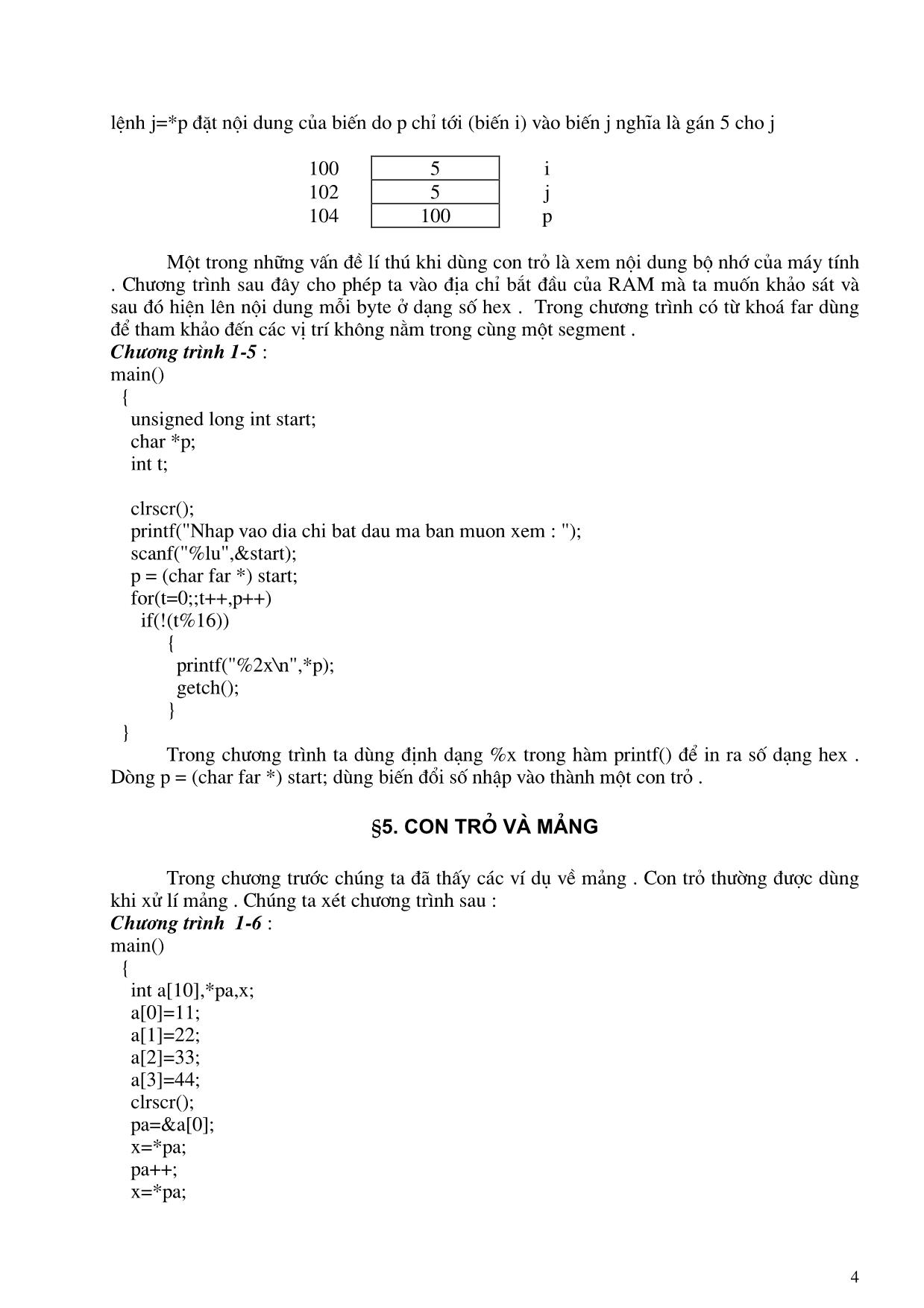 Giáo trình Lập trình C và C++ trang 4