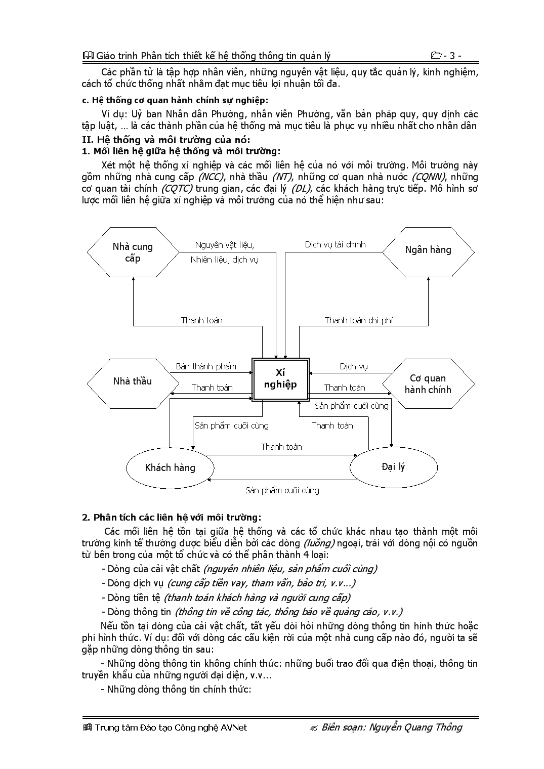 Giáo trình Phân tích thiết kế hệ thống thông tin quản lý - Chương I: Giới thiệu về hệ thống và hệ thống thông tin trang 3