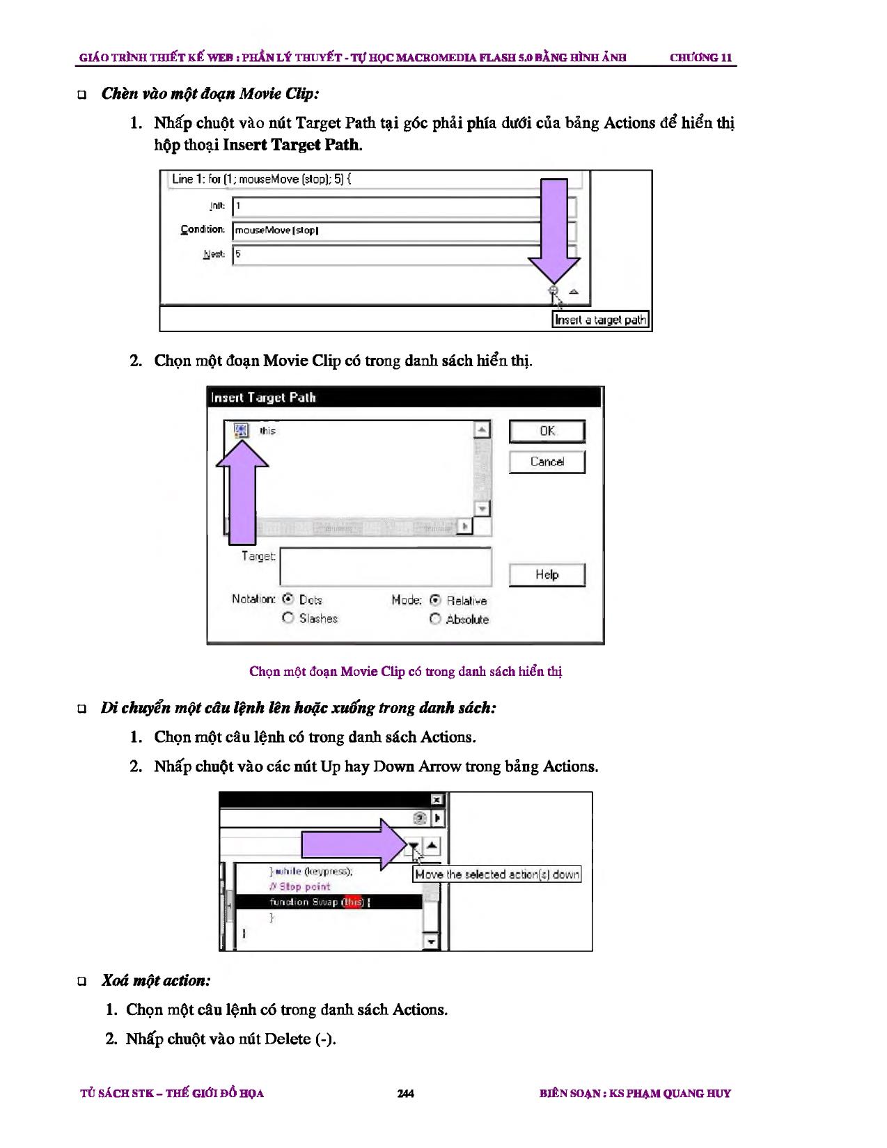 Giáo trình Thiết kế Web - Chương 11: Cách tạo ra các đoạn phim tương tác trang 5