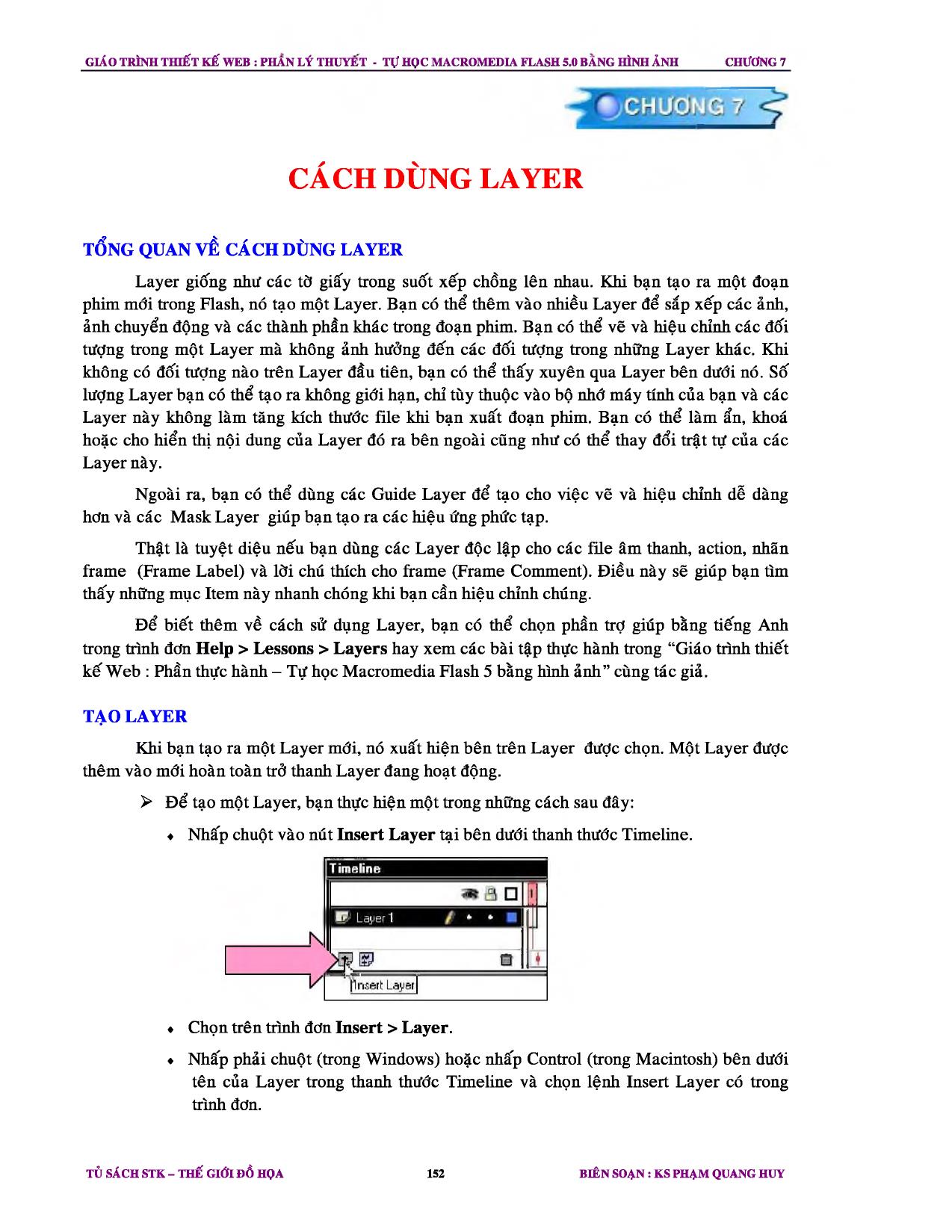 Giáo trình Thiết kế Web - Chương 7: Cách dụng layer trang 1