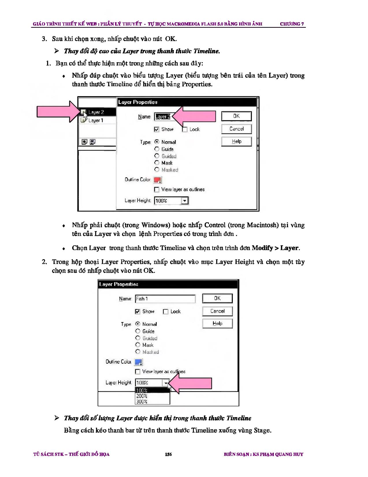 Giáo trình Thiết kế Web - Chương 7: Cách dụng layer trang 5