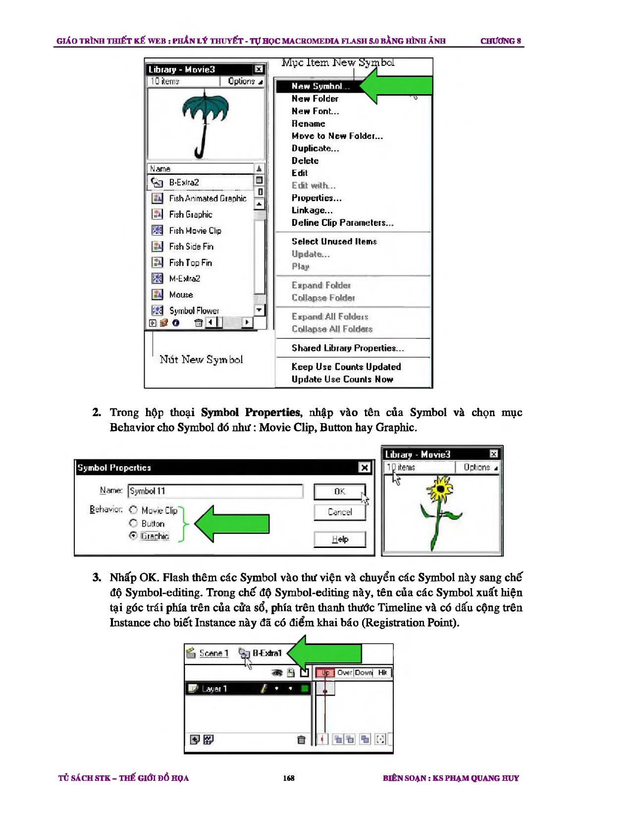 Giáo trình Thiết kế Web - Chương 8: Cách dùng các Symbol và Instance trang 4