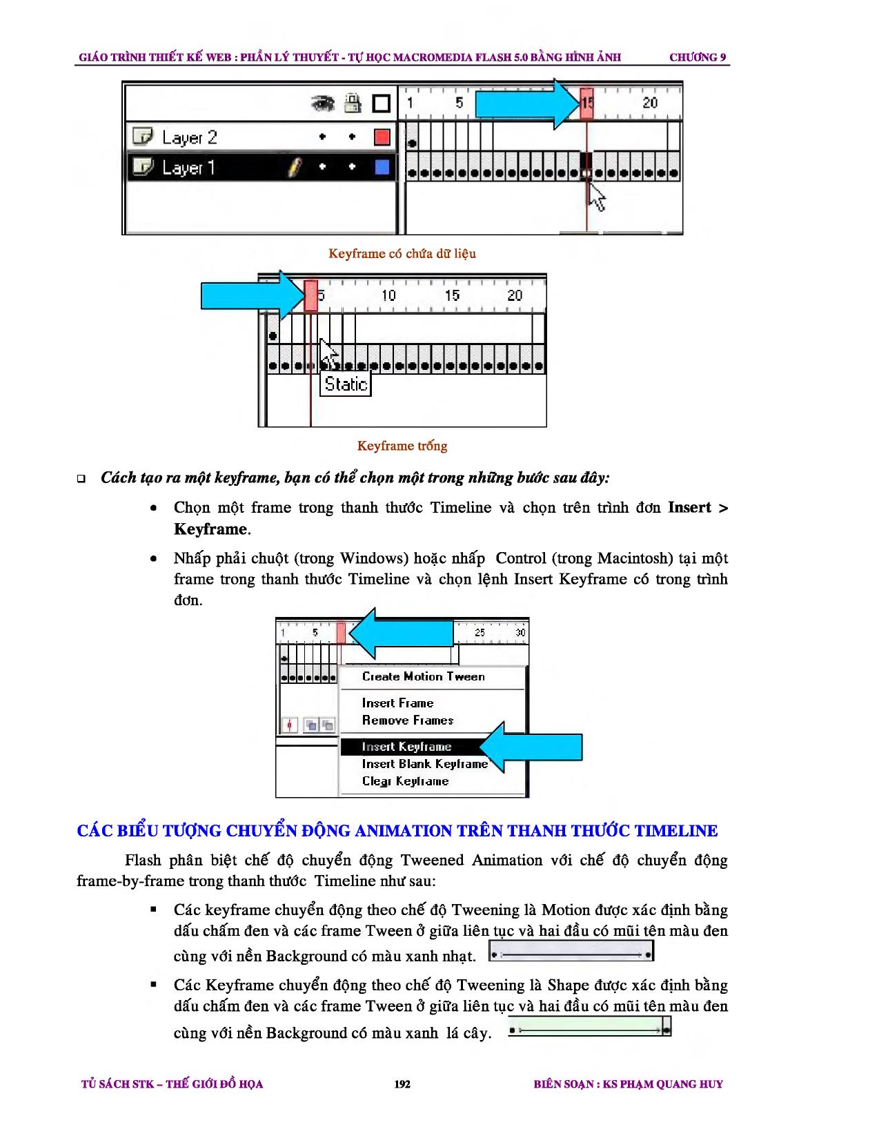 Giáo trình Thiết kế Web - Chương 9: Cách tạo ra các ảnh chuyển động Animation trang 2