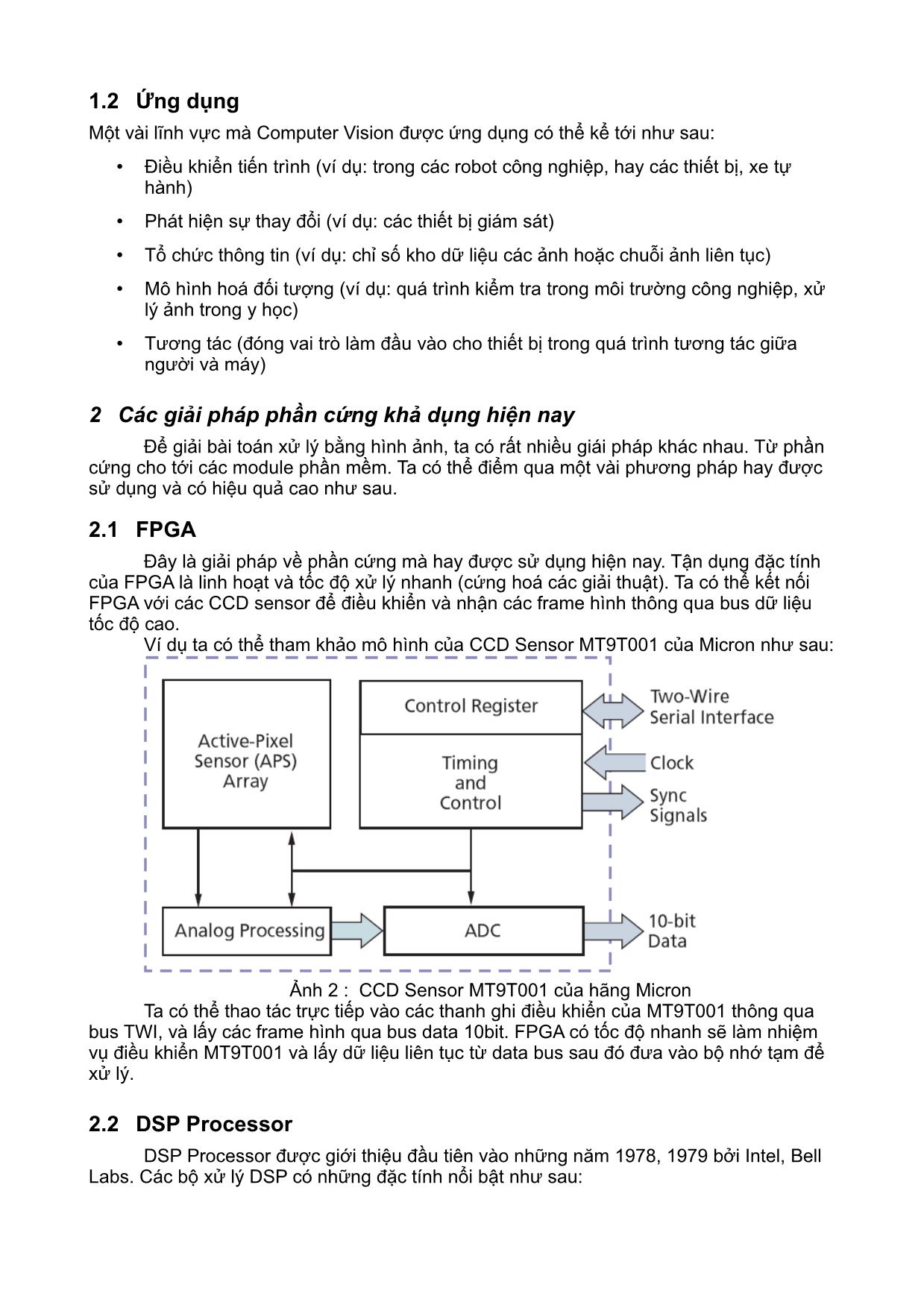 Giới thiệu giải pháp phần cứng cho bài toán thị giác máy trên nền linux nhúng trang 2
