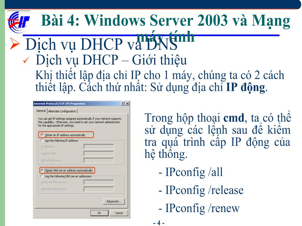 Hệ điều hành Windows Sever 2003 - Bài 4: Windows Server 2003 và mạng máy tính trang 5