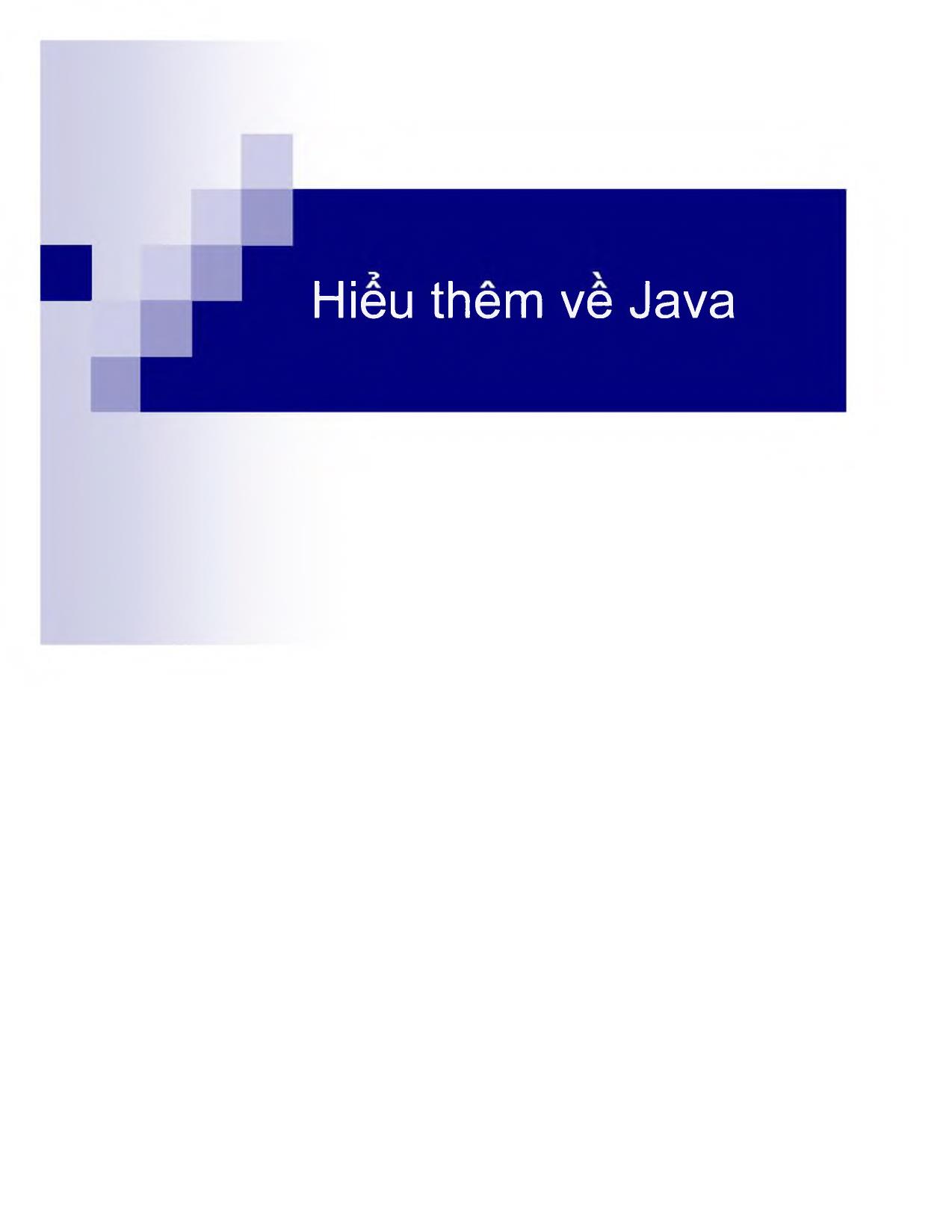 Hiểu thêm về Java trang 1