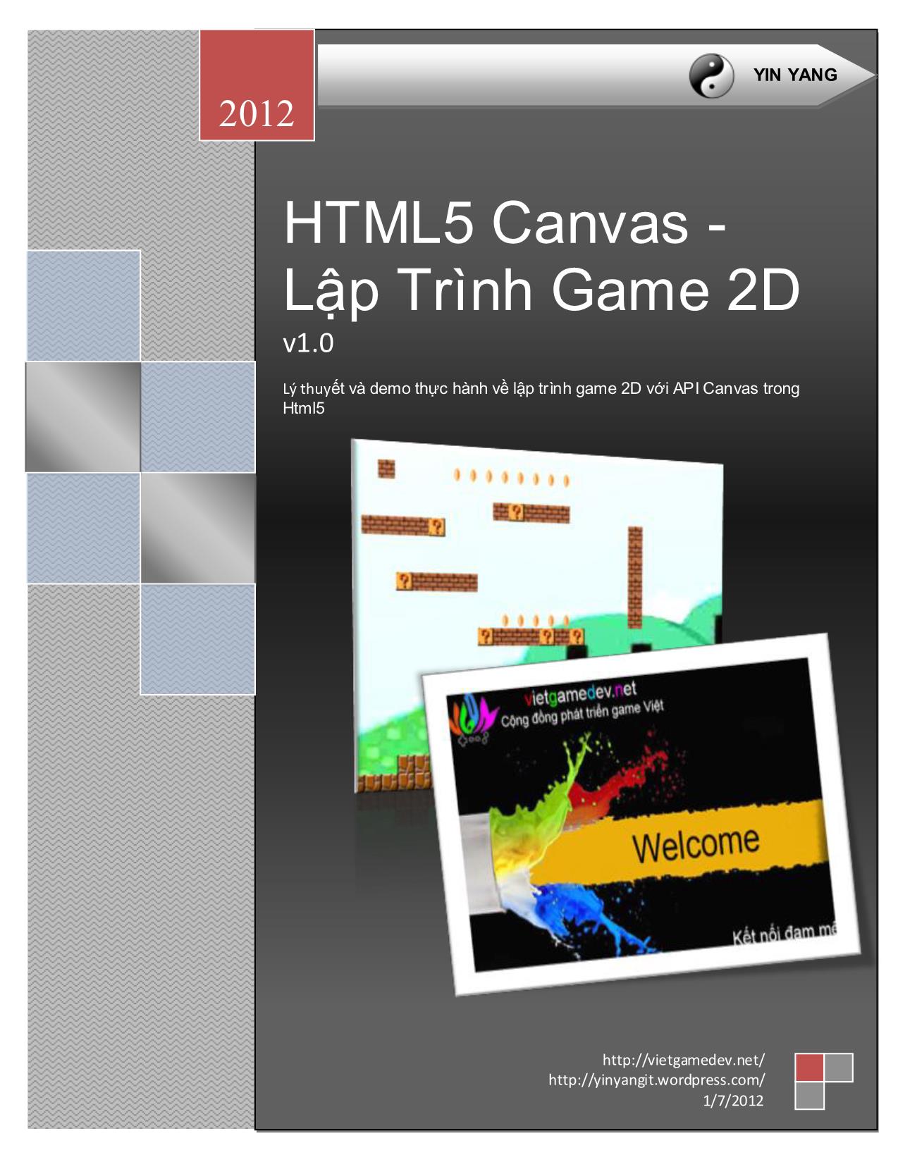 HTML5 Canvas - Lập Trình Game 2D v1.0 trang 1
