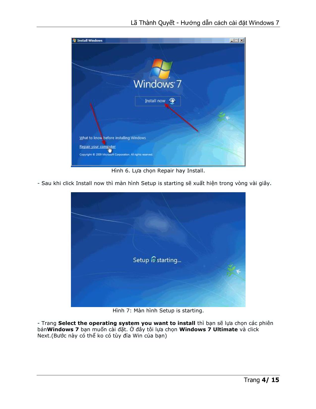 Hướng dẫn cách cài đặt Windows 7 trang 4