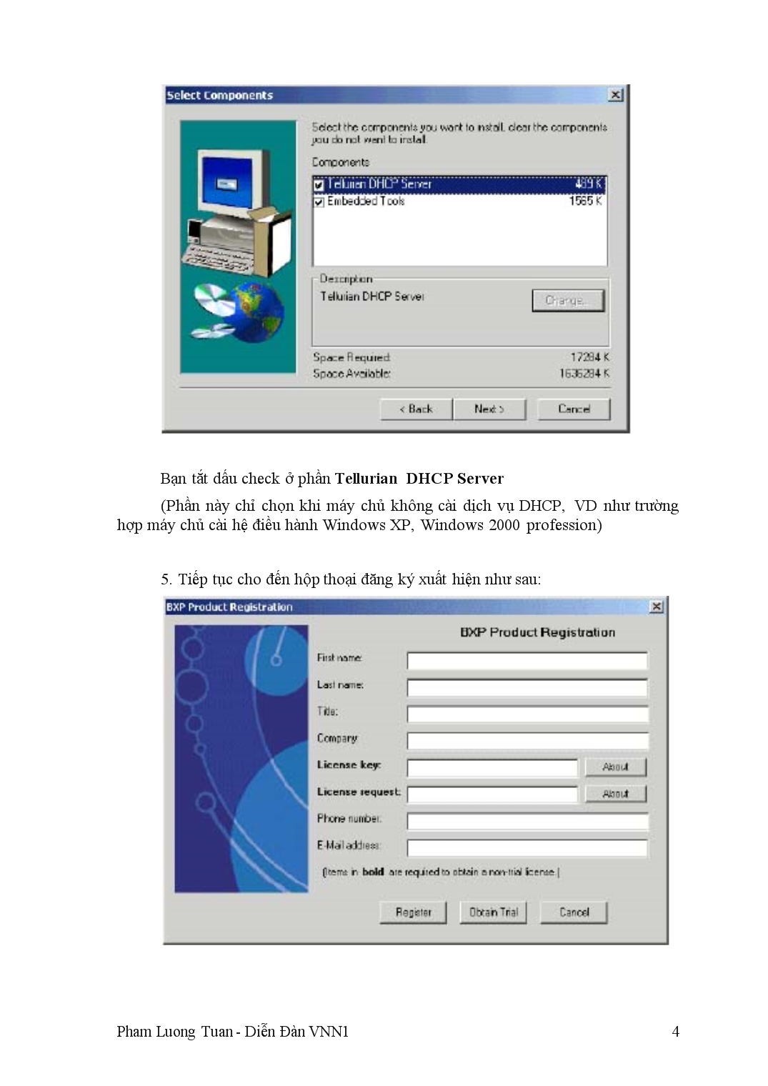 Hướng dẫn cài đặt hệ thống mạng bootrom winxp với phần mềm bxp2.5 trang 4