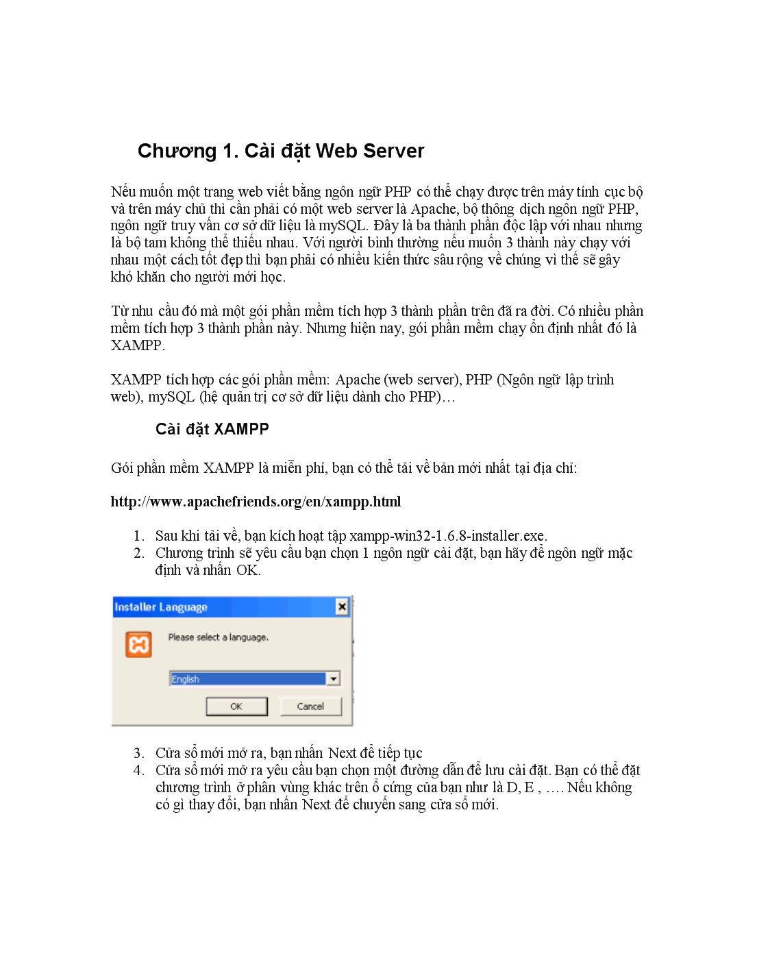 Hướng dẫn cài đặt Web Server - Joomla và quản trị trang Web trang 3