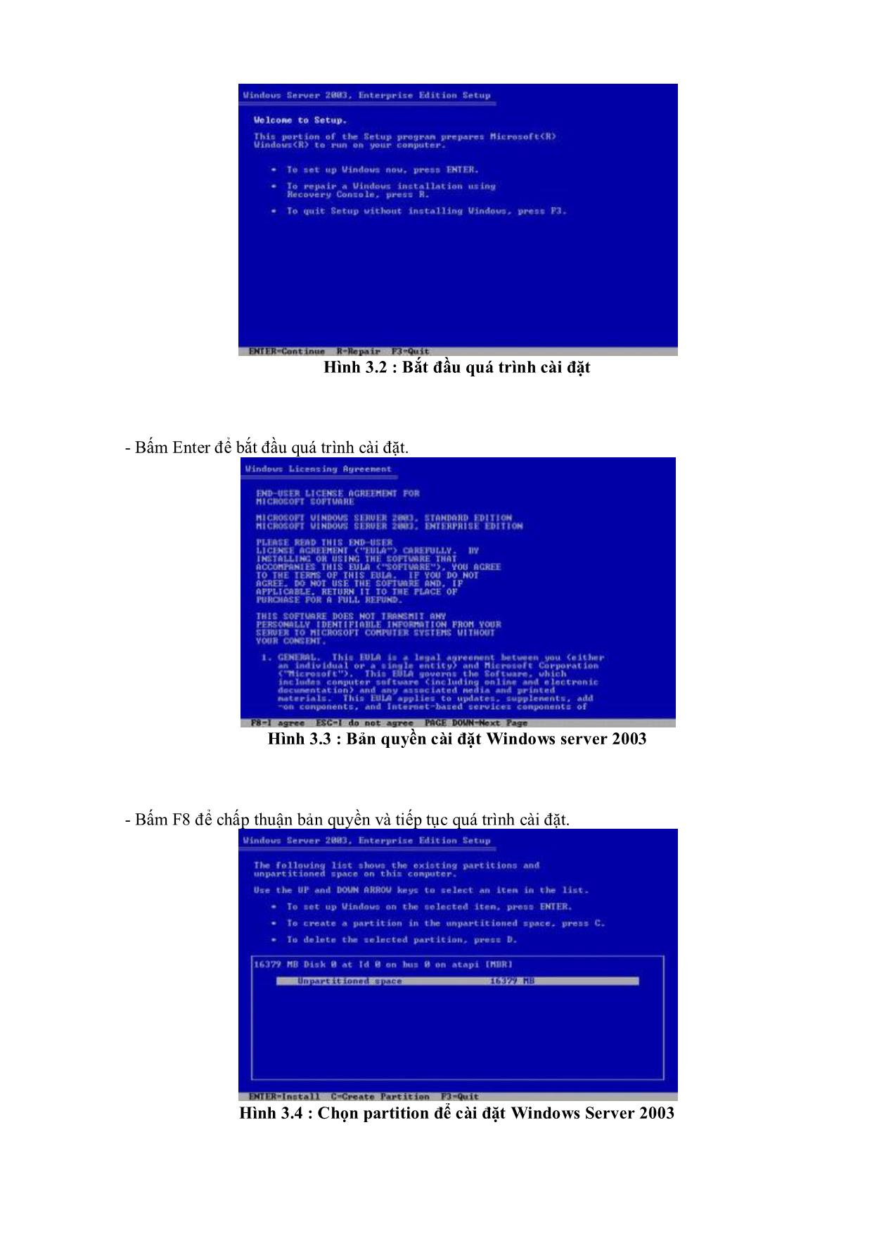 Hướng dẫn Cài đặt Windows Server 2003 trang 5