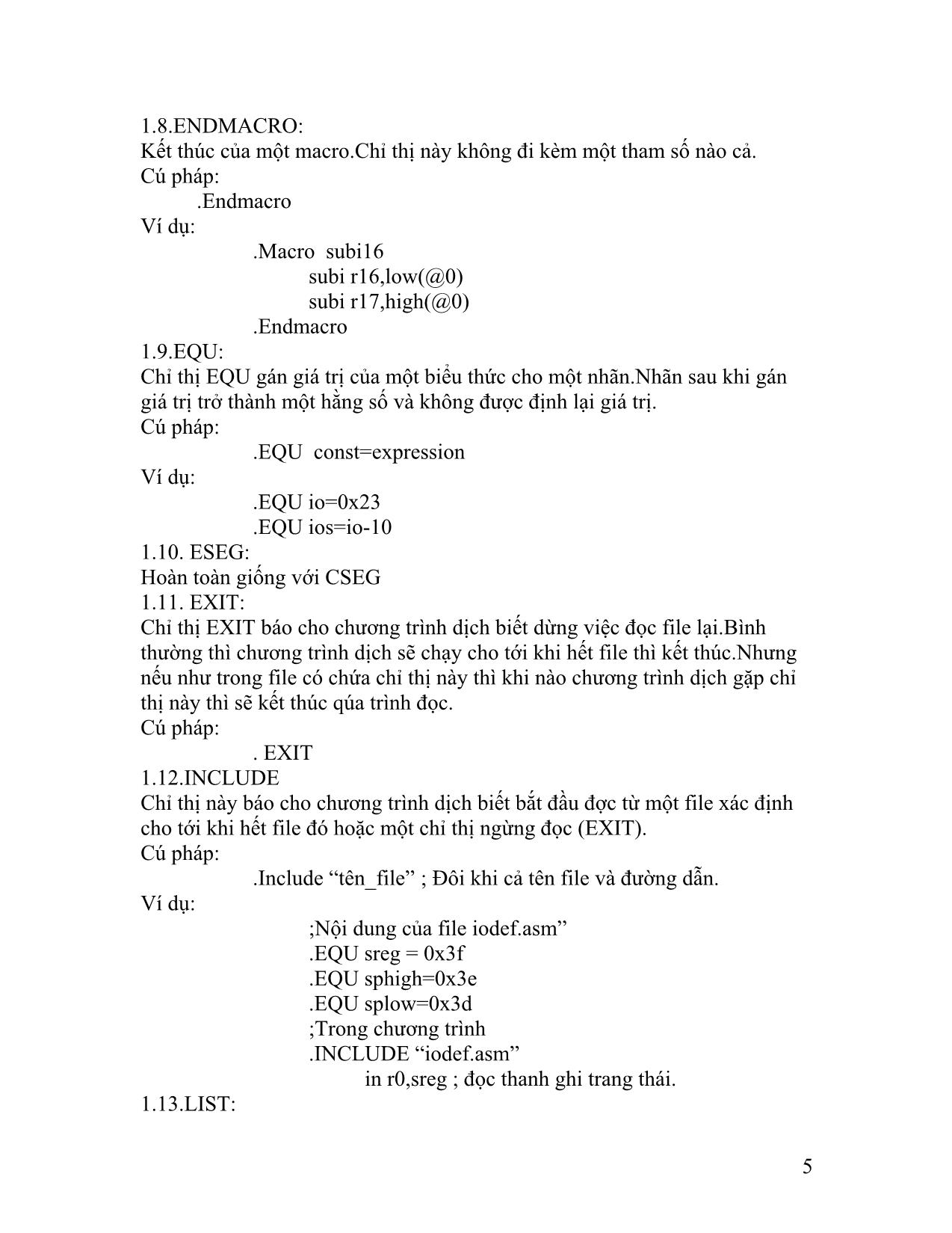Hướng dẫn lập trình Assembly Cho AVR trang 5