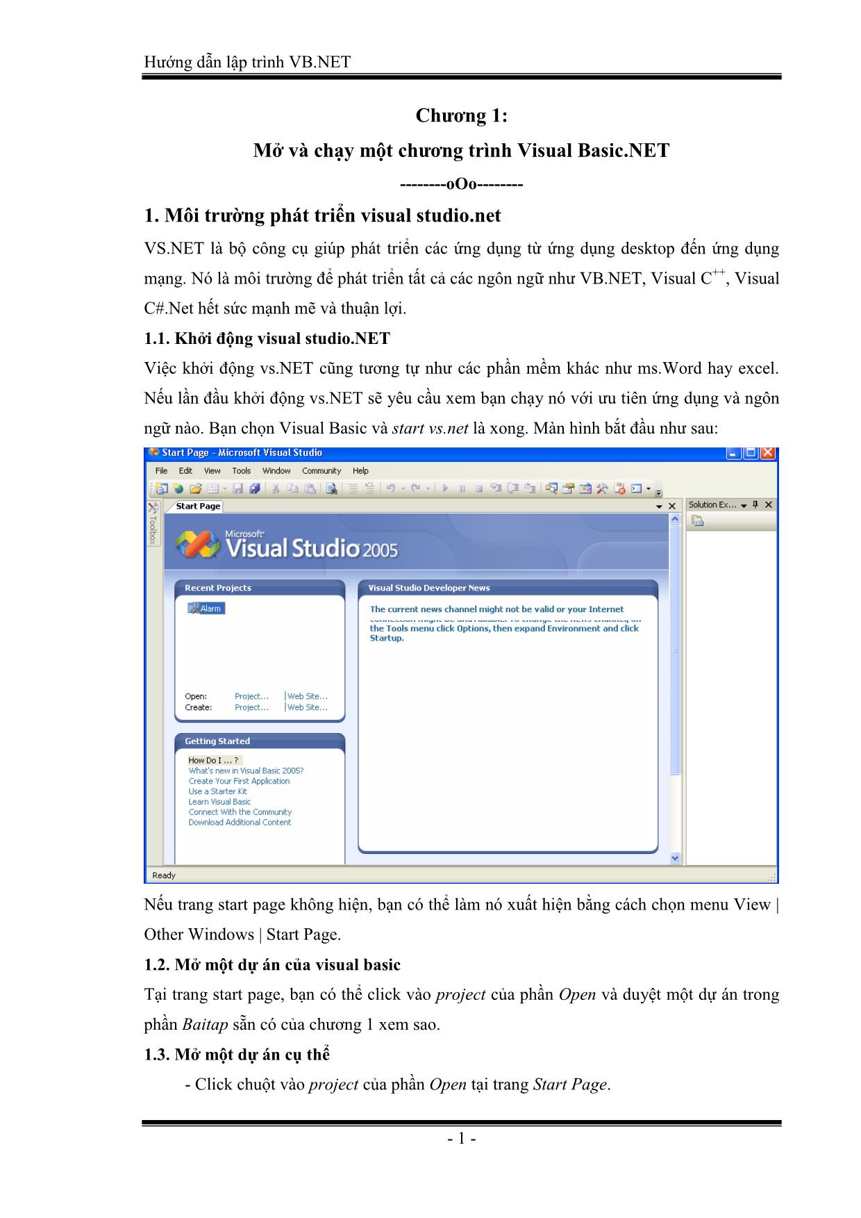 Hướng dẫn lập trình VB.NET trang 1