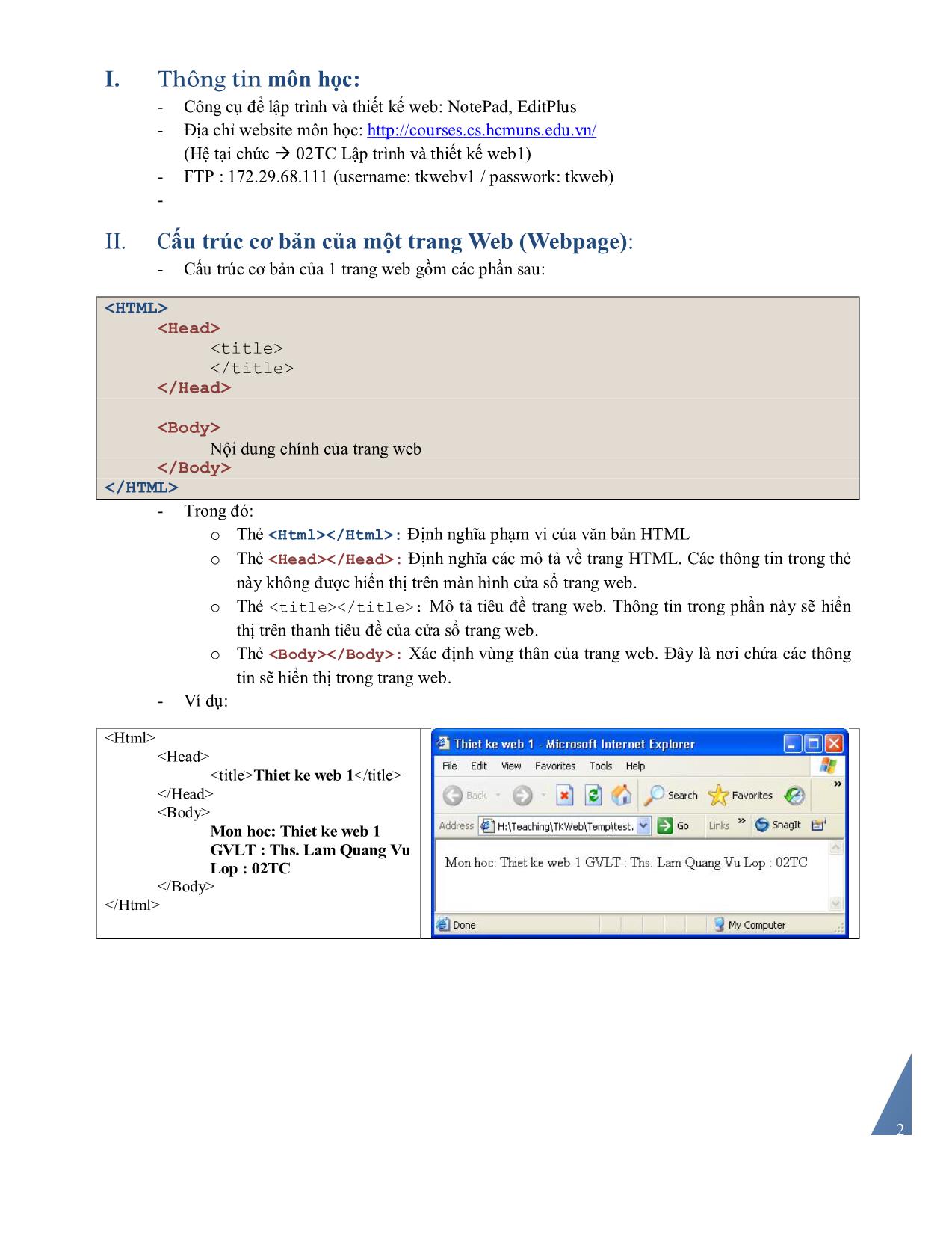 Hướng dẫn sử dụng HTML bằng notepad trang 2