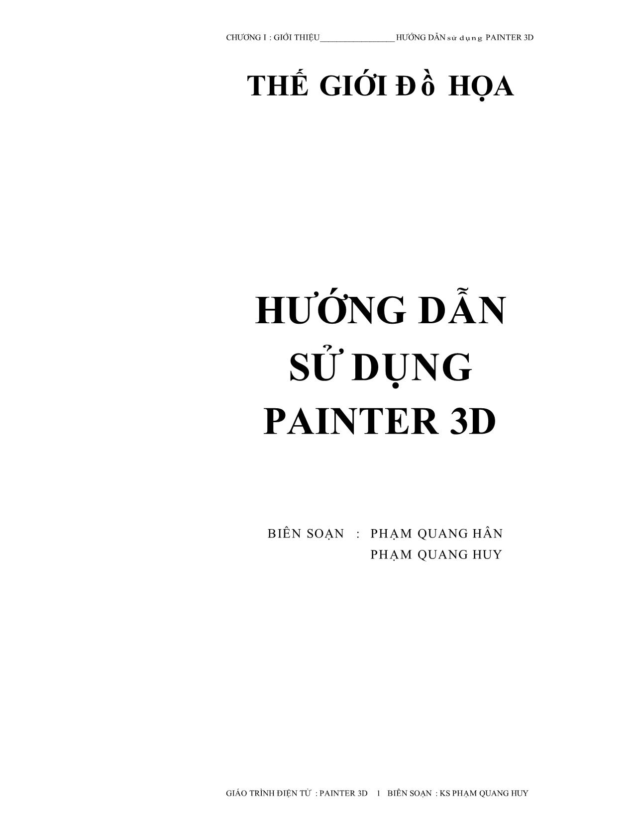 Hướng dẫn sử dụng Painted 3D trang 1