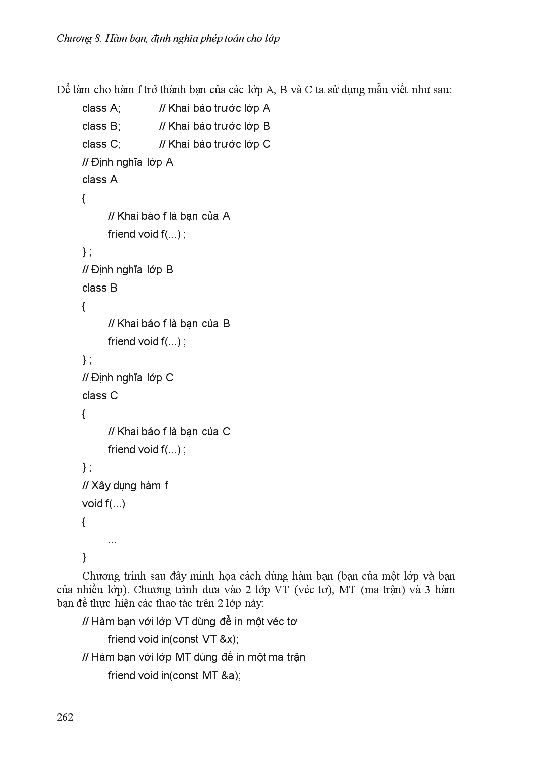 Lập trình C++ - Chương 8: Hàm bạn, định nghĩa phép toán cho lớp trang 5